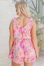 Load image into Gallery viewer, wrap front watercolor romper
