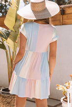 Load image into Gallery viewer, Multicolor striped minidress

