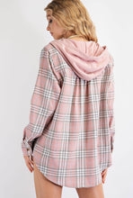 Load image into Gallery viewer, Pink hooded shacket
