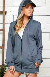Buttery soft activewear jacket BLACK